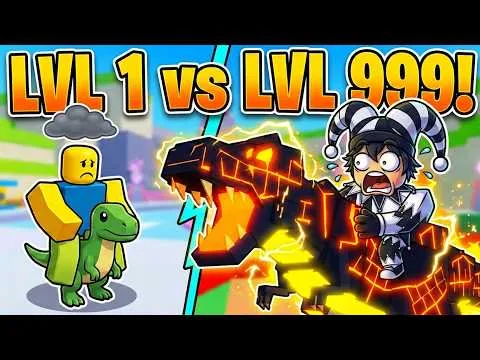 Starting as NOOB with OP DINOSAUR in Ride a Dino! (Roblox)